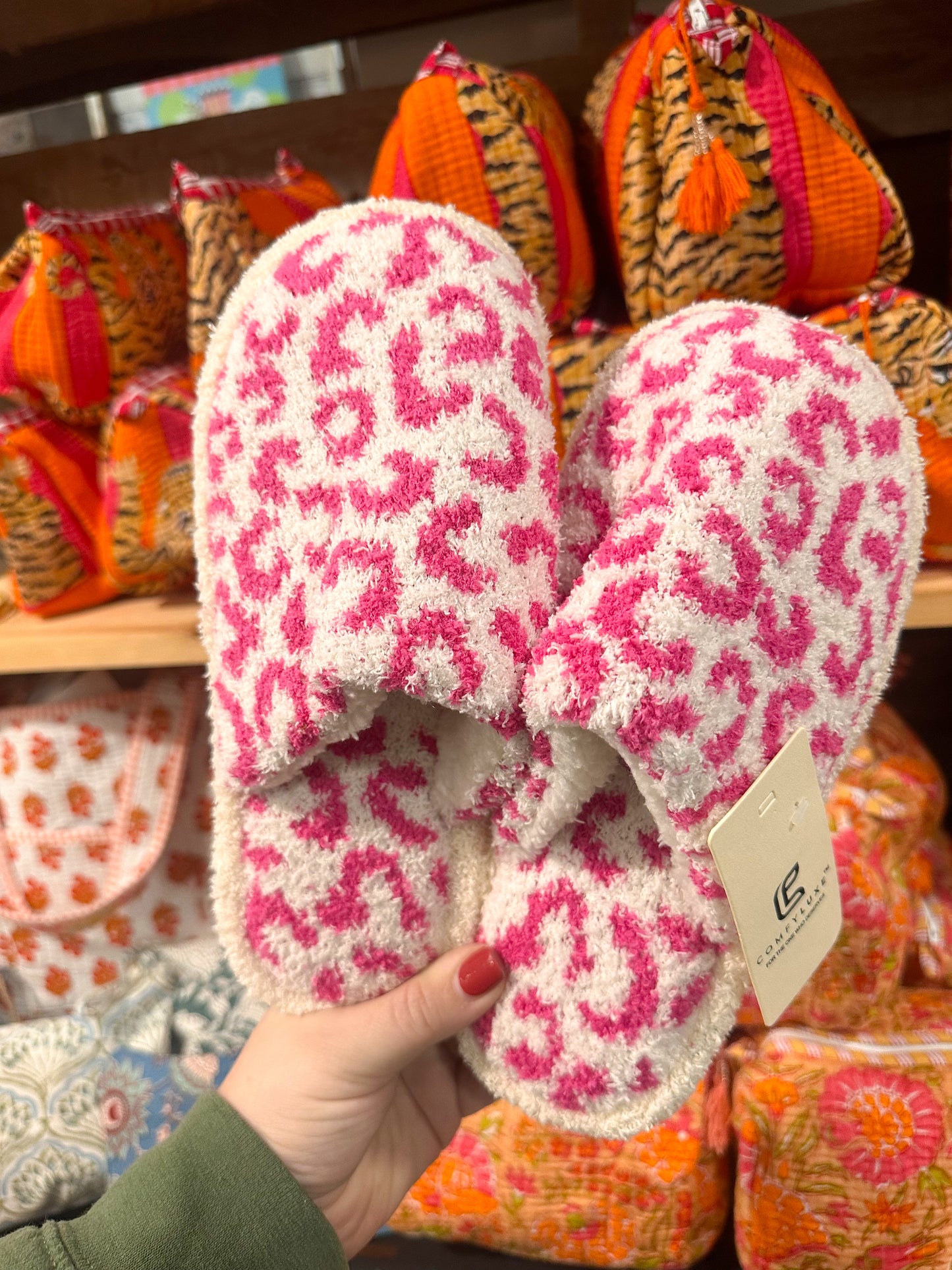 Pink Leopard Slippers