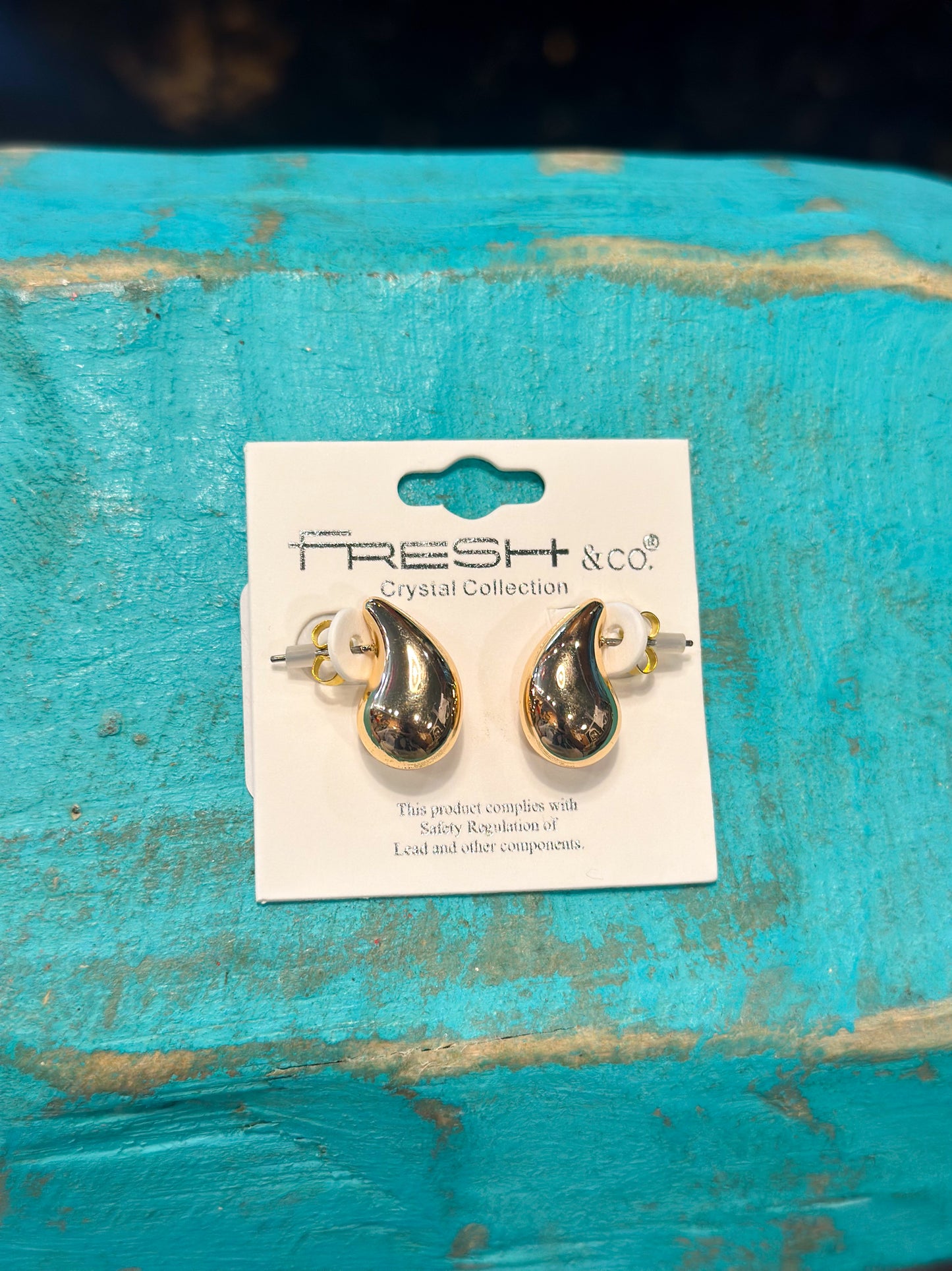 Gold Dipped Teardrop Earrings