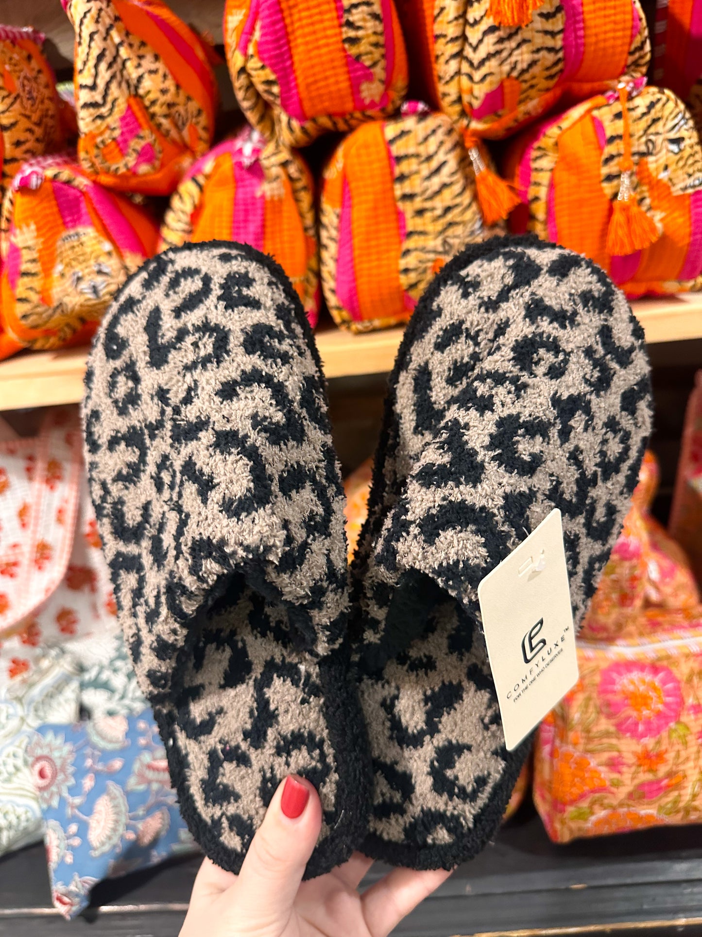 Brown Leopard Slippers