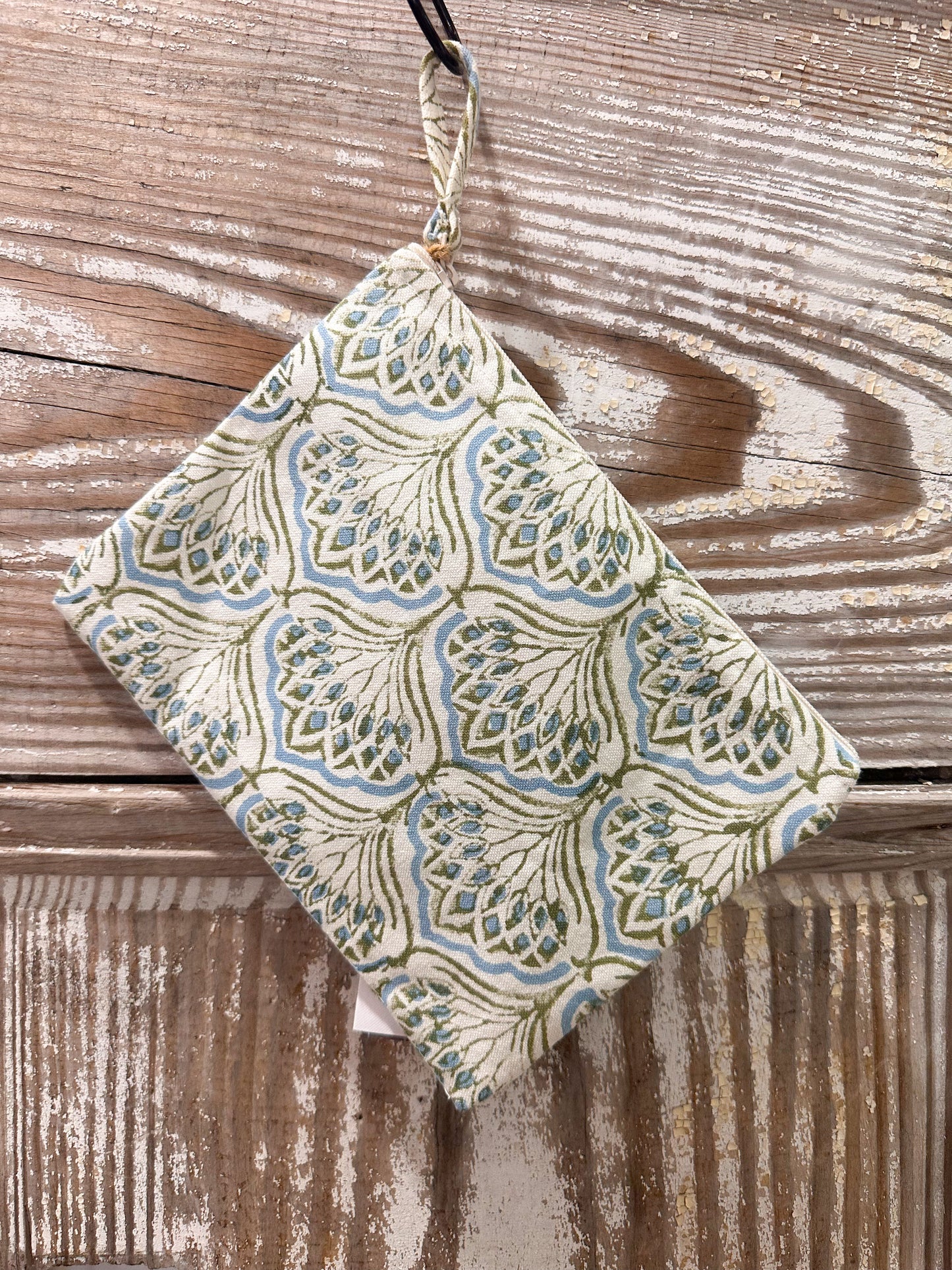 Augusta Block-print Zipper Pouch