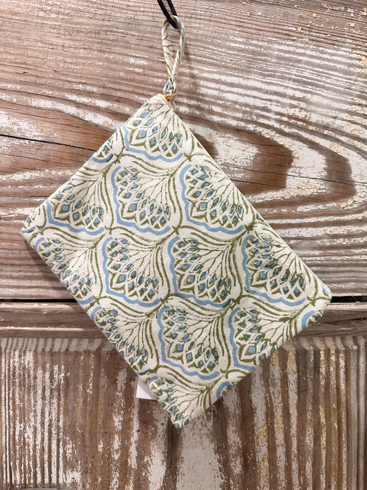 Augusta Block-print Zipper Pouch