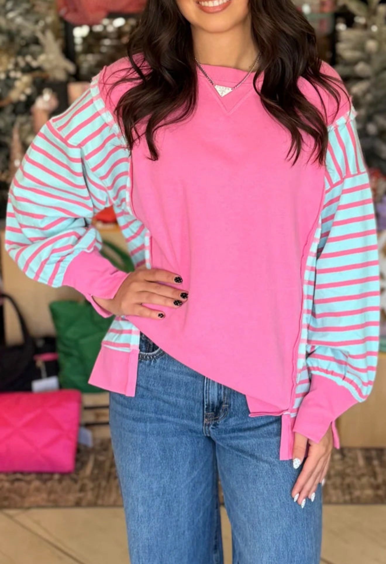 Cotton Candy Stripe Sweatshirt