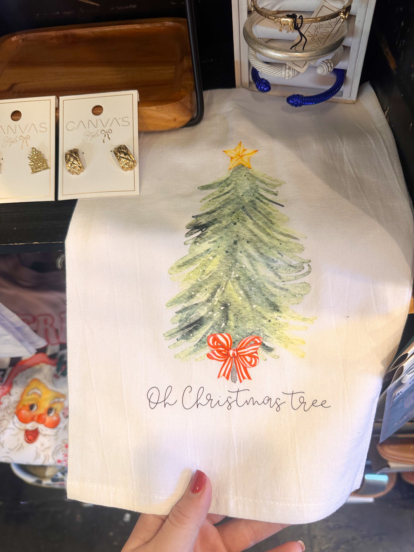 Oh Christmas Tree tea towel