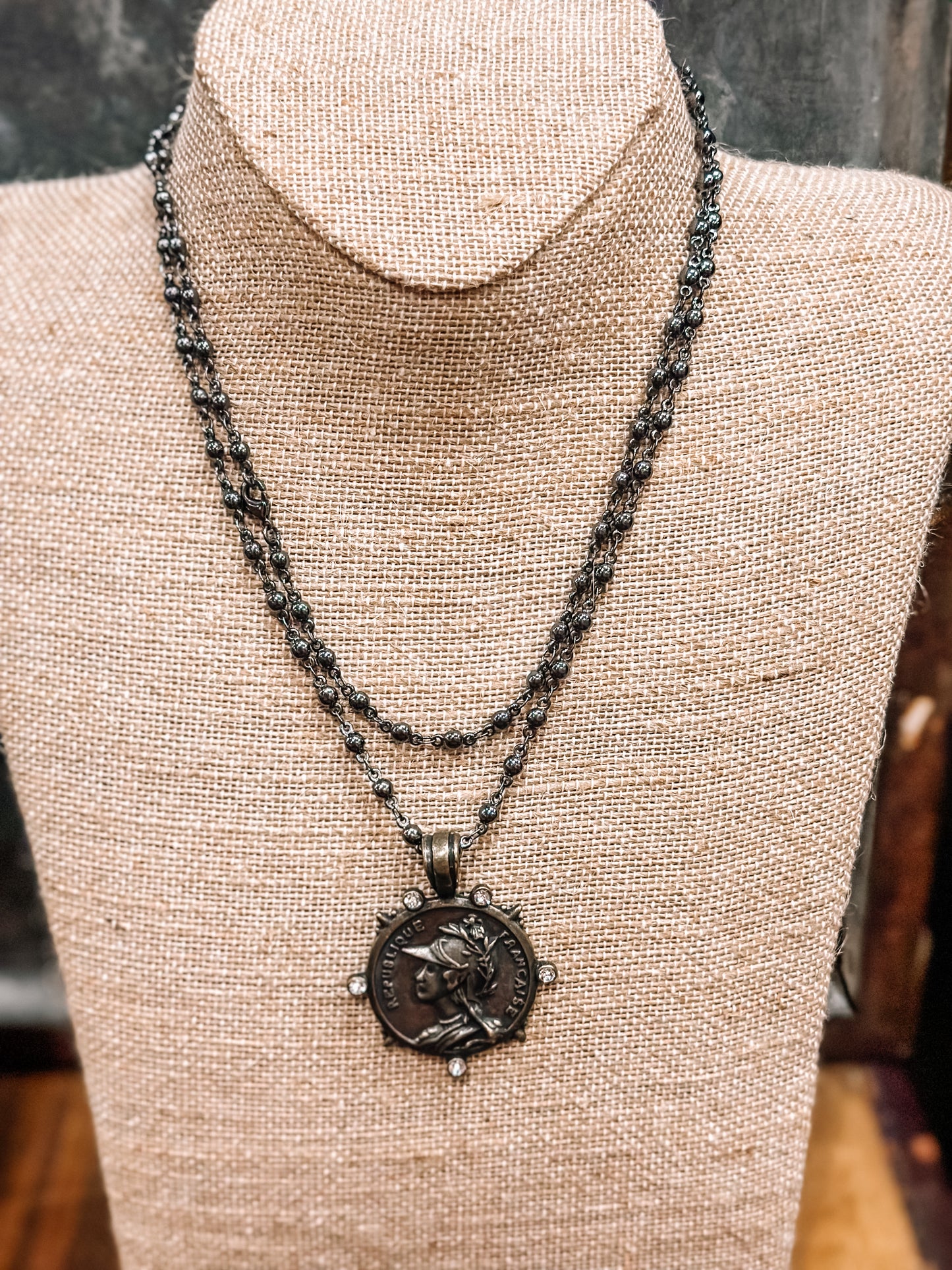 French Coin Necklace