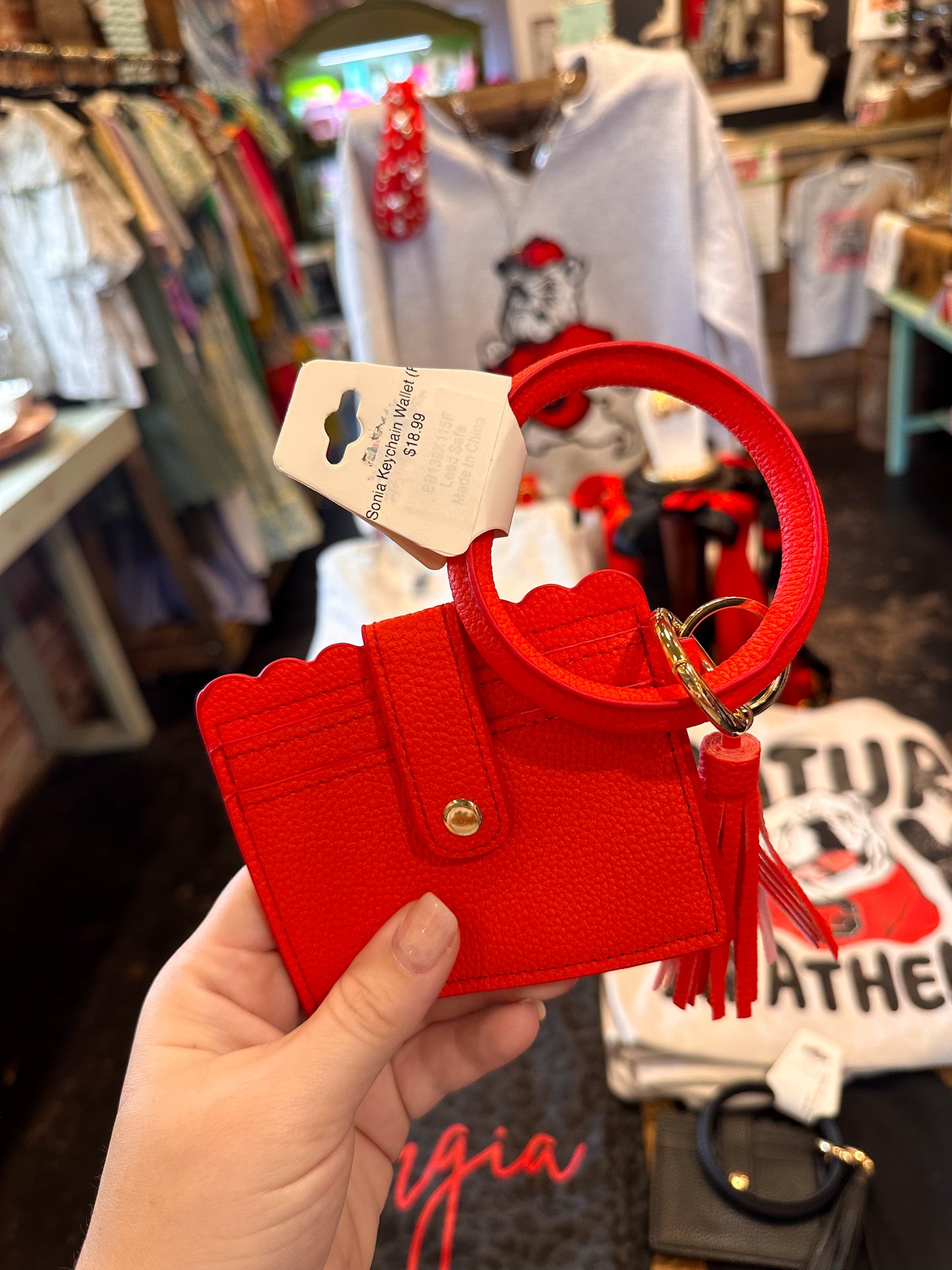 Sonia Keychain Wallet (Red)