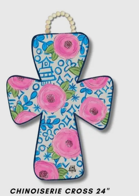 Floral Cross Doorhanger