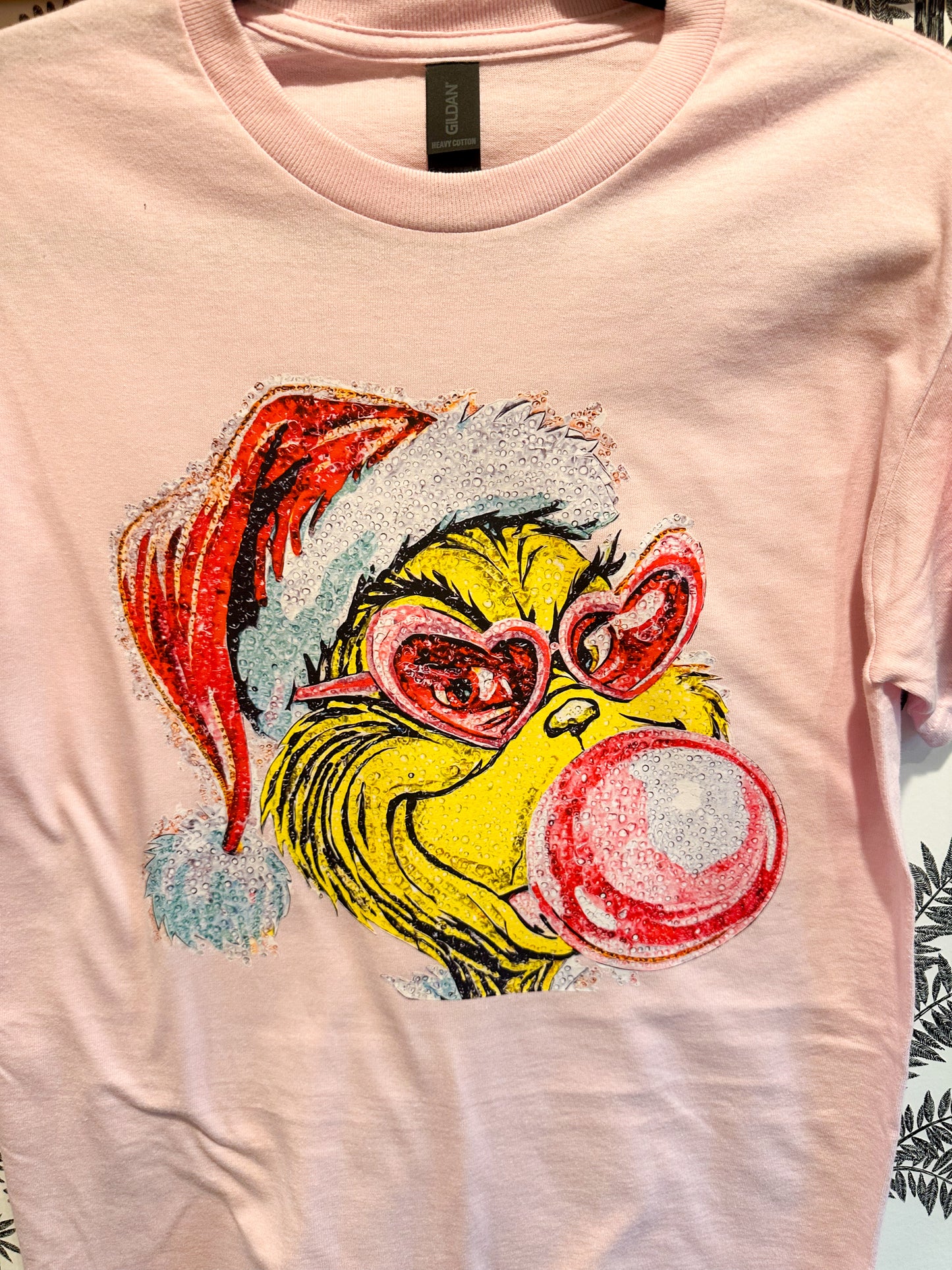 Sequin Grinch Gum Tee