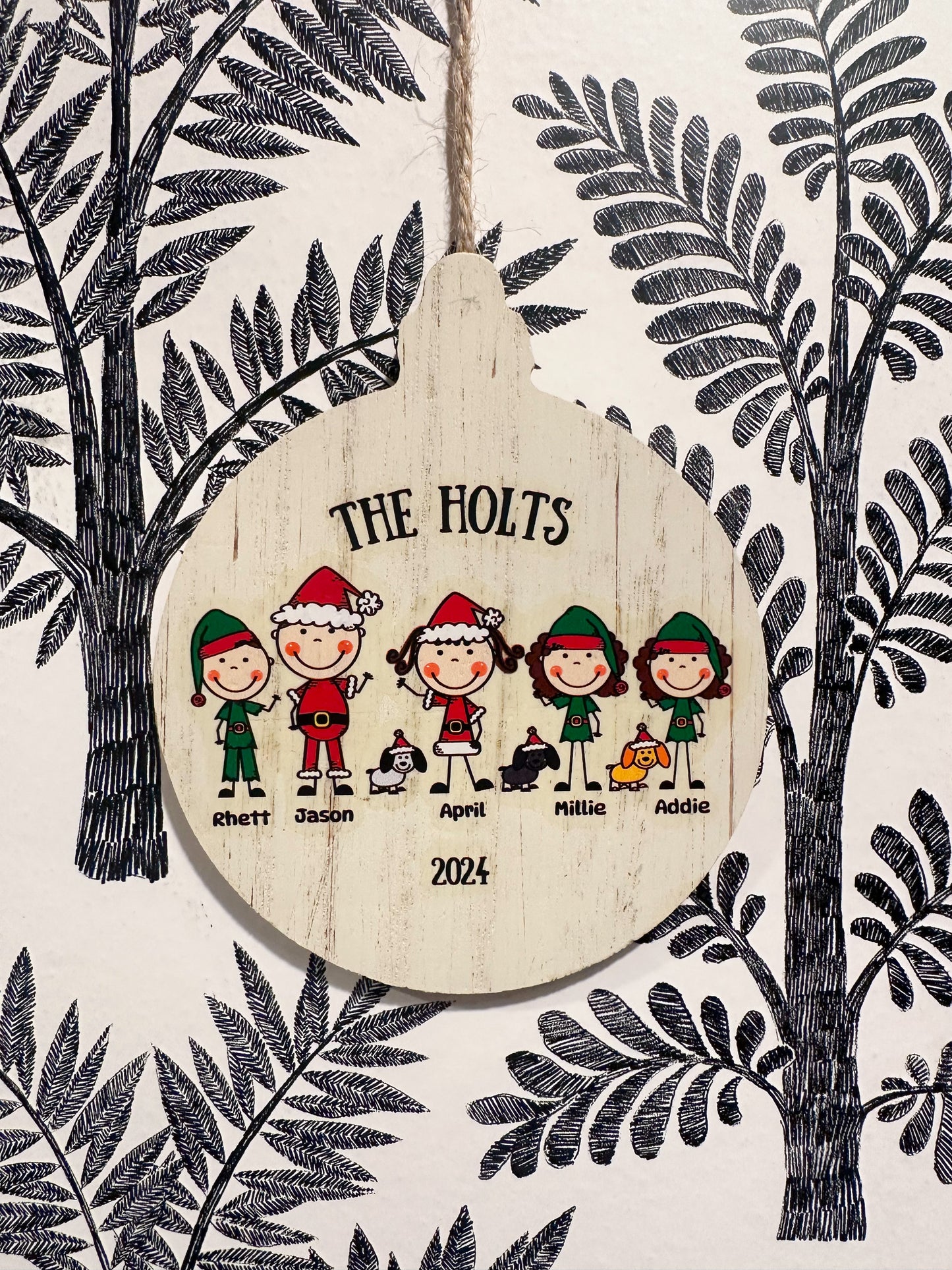 Custom Family Christmas Ornament