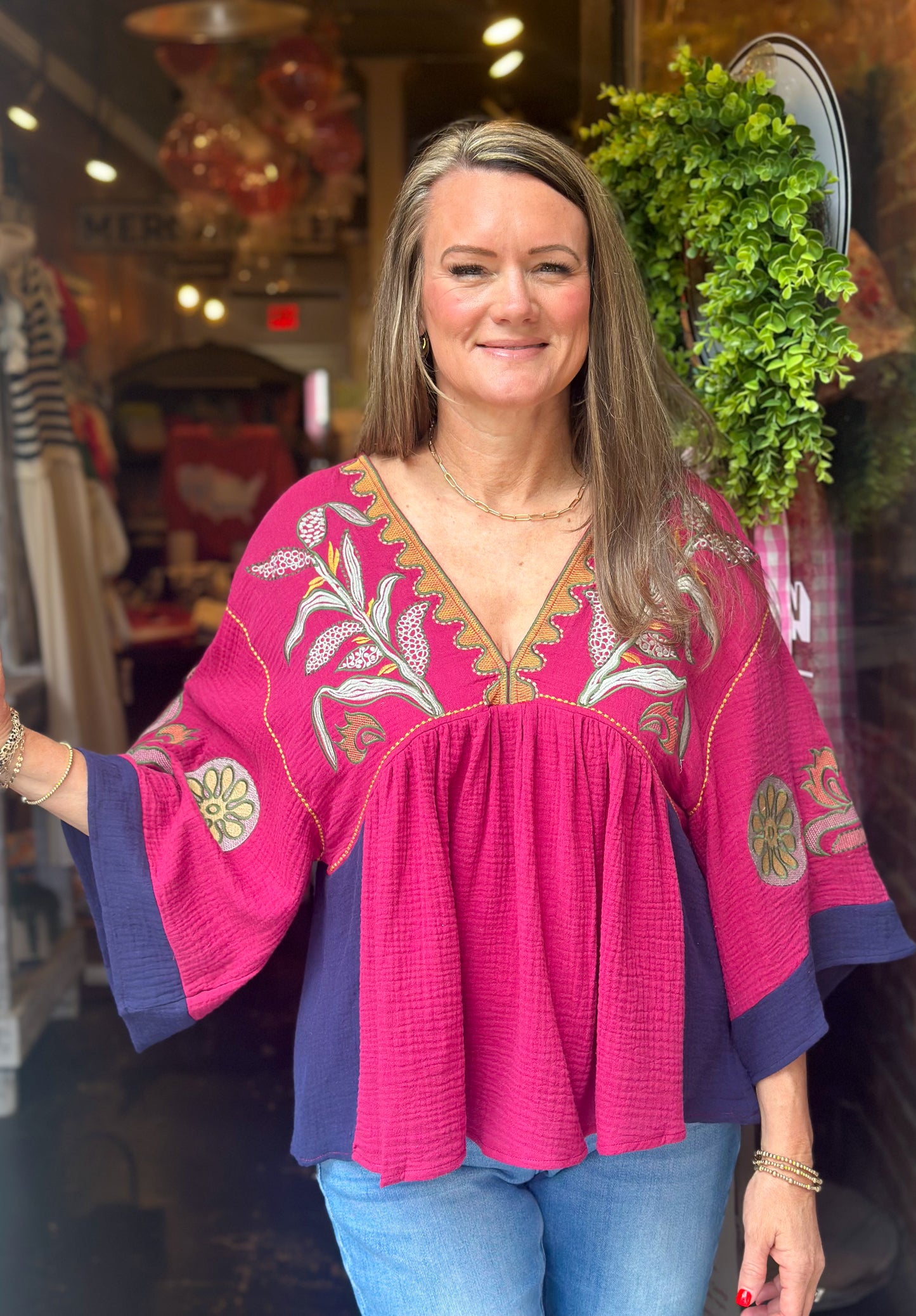 Ellie Embroidered Top