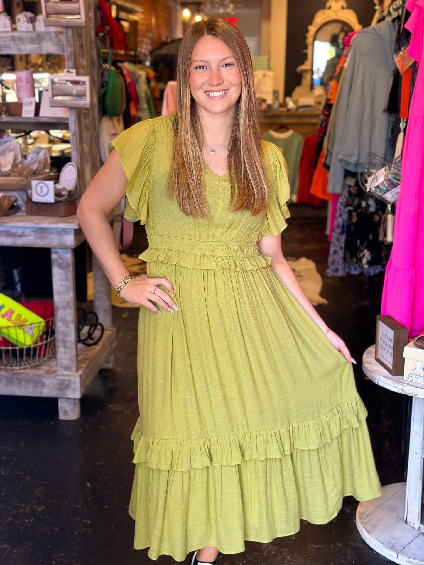 Lucille Ruffle Dress