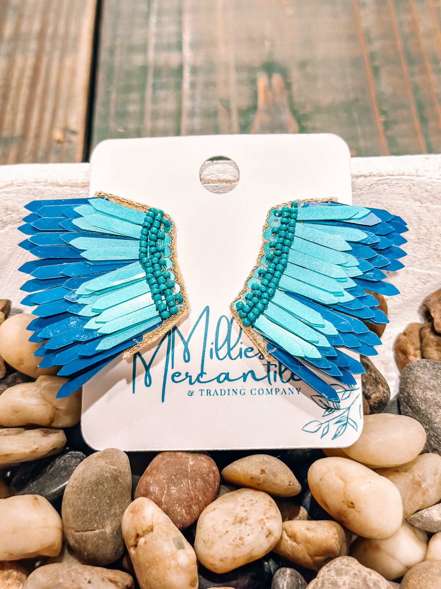 Flying Teal earrings