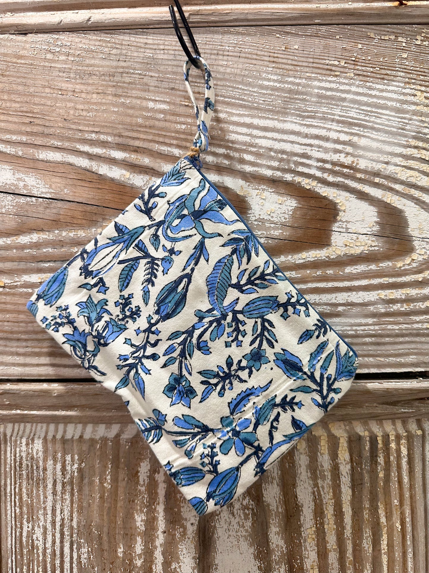 Helen Block-print Zipper Pouch