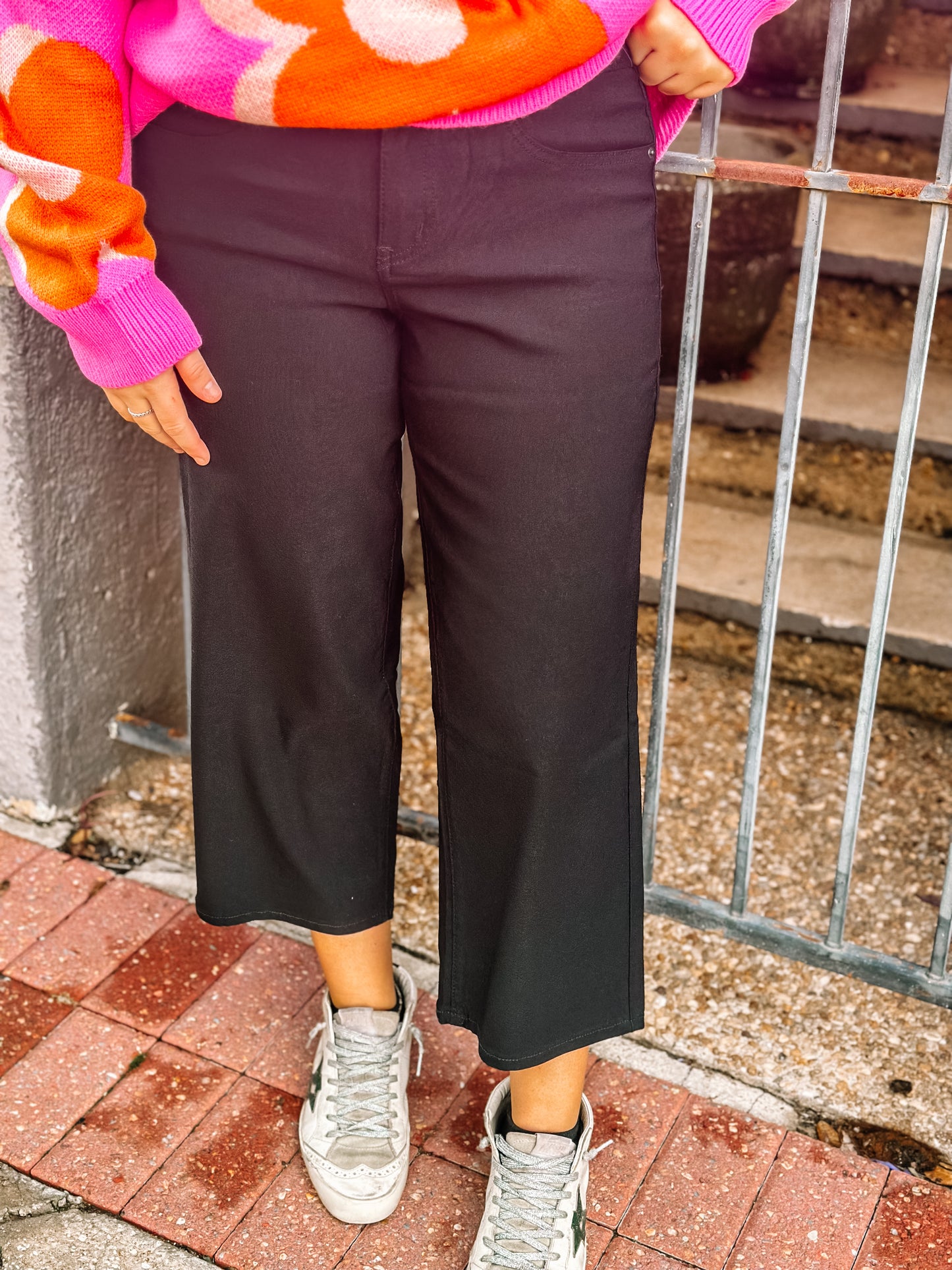 Rendi Cropped Wide Leg Jeans