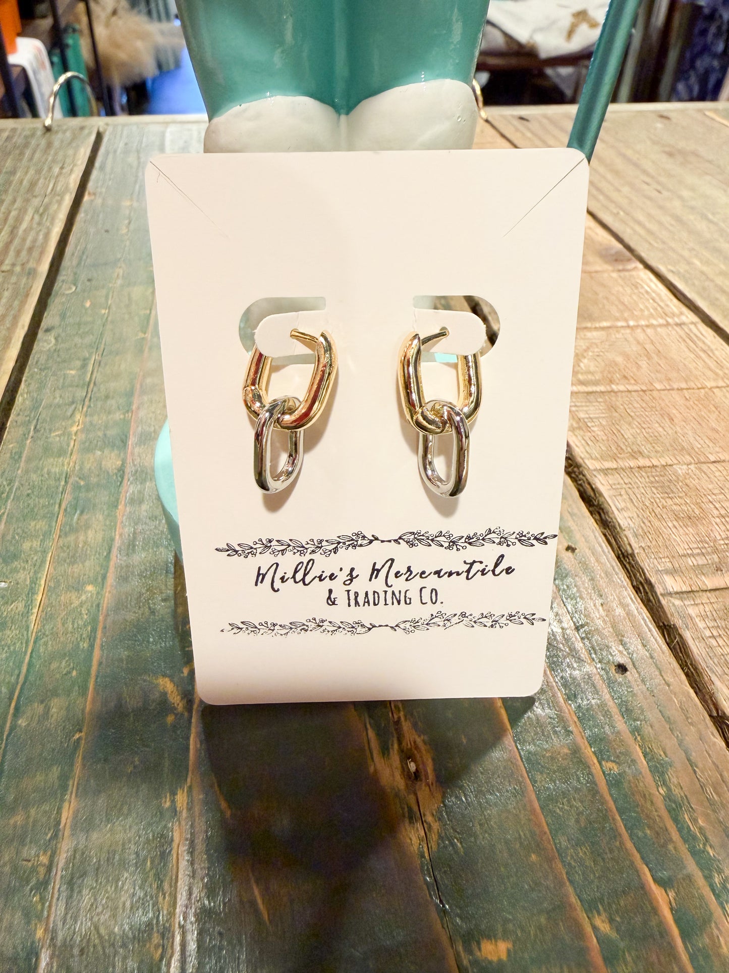 Montie Mixed Metal Hoops