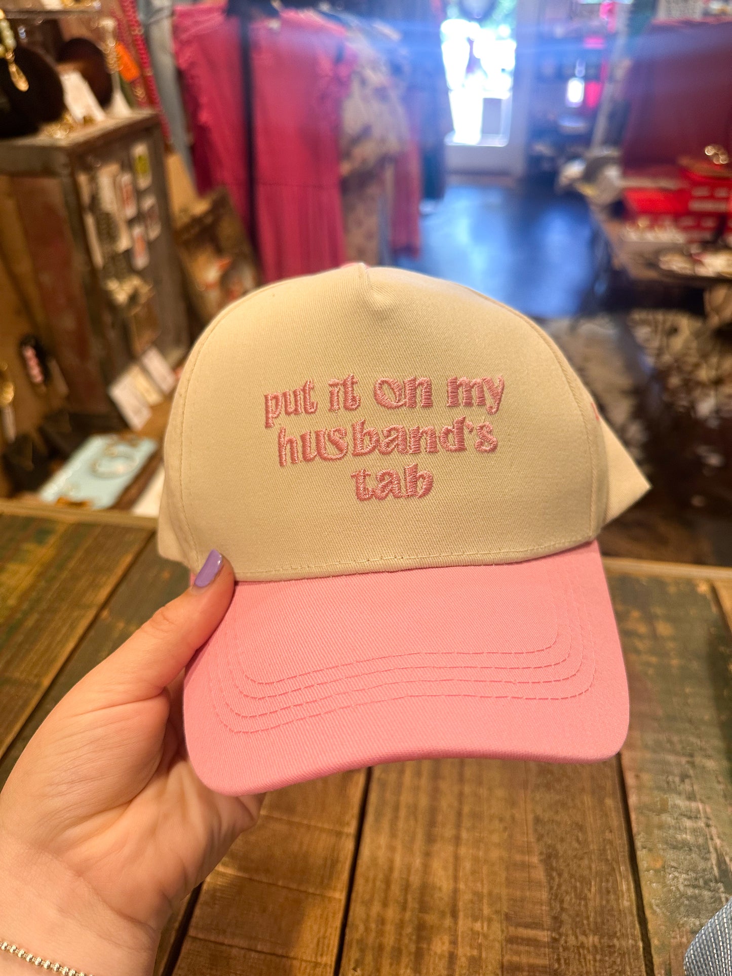 Pink Husbands Tab Hat