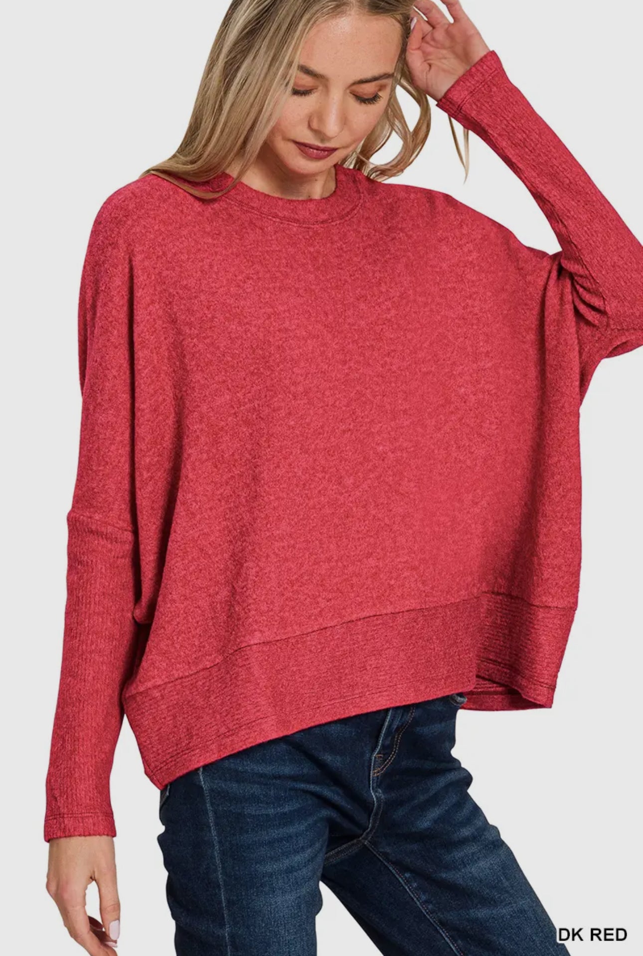 Athens Red Sweater Top