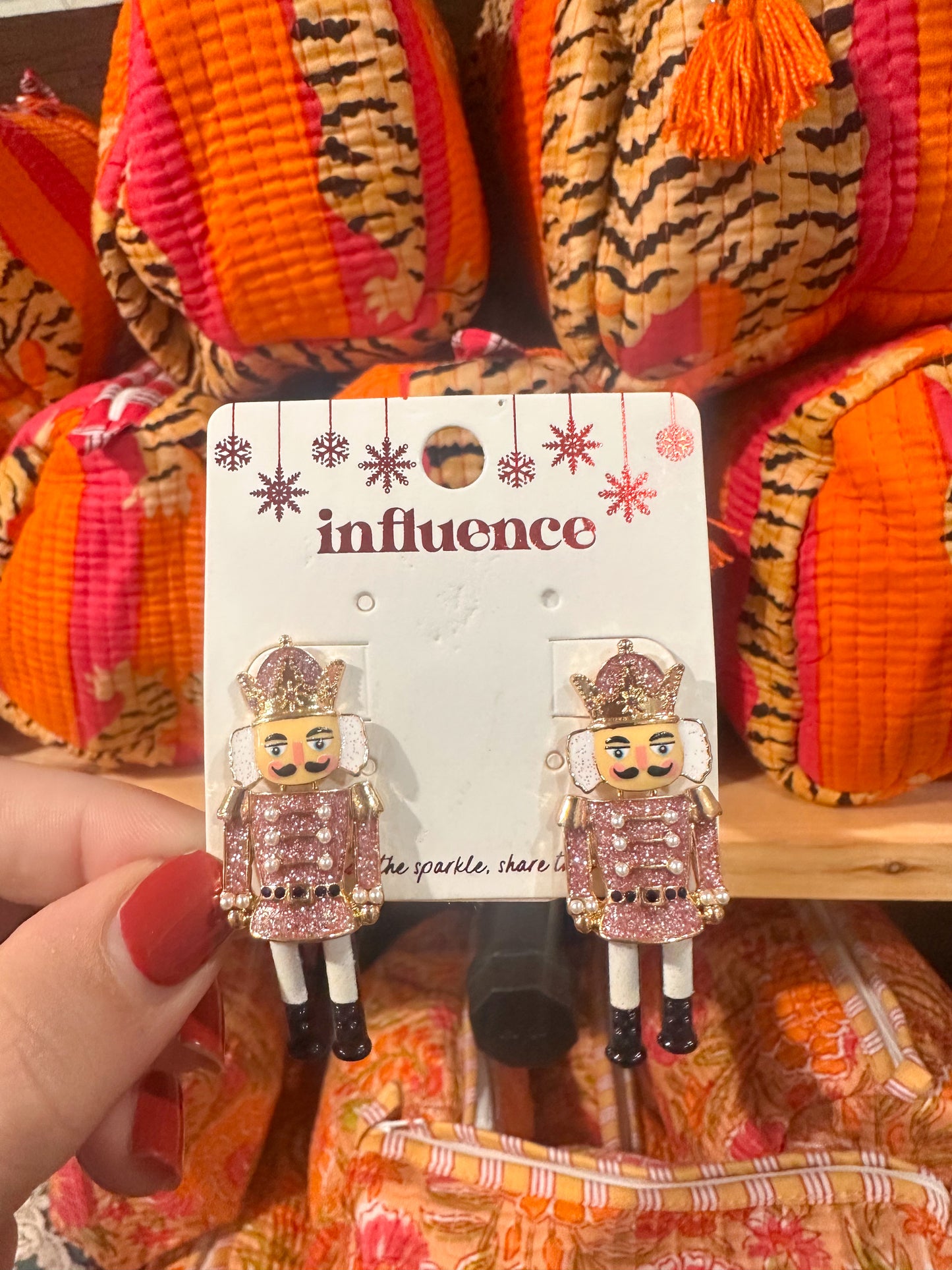 Glitter Nutcracker Earrings