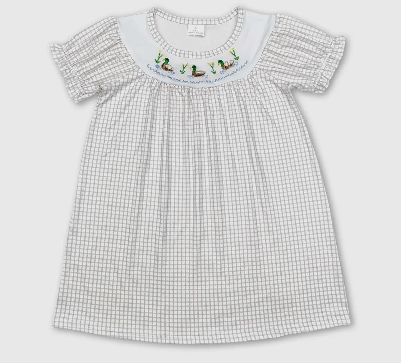 Girls Duck Plaid Dress