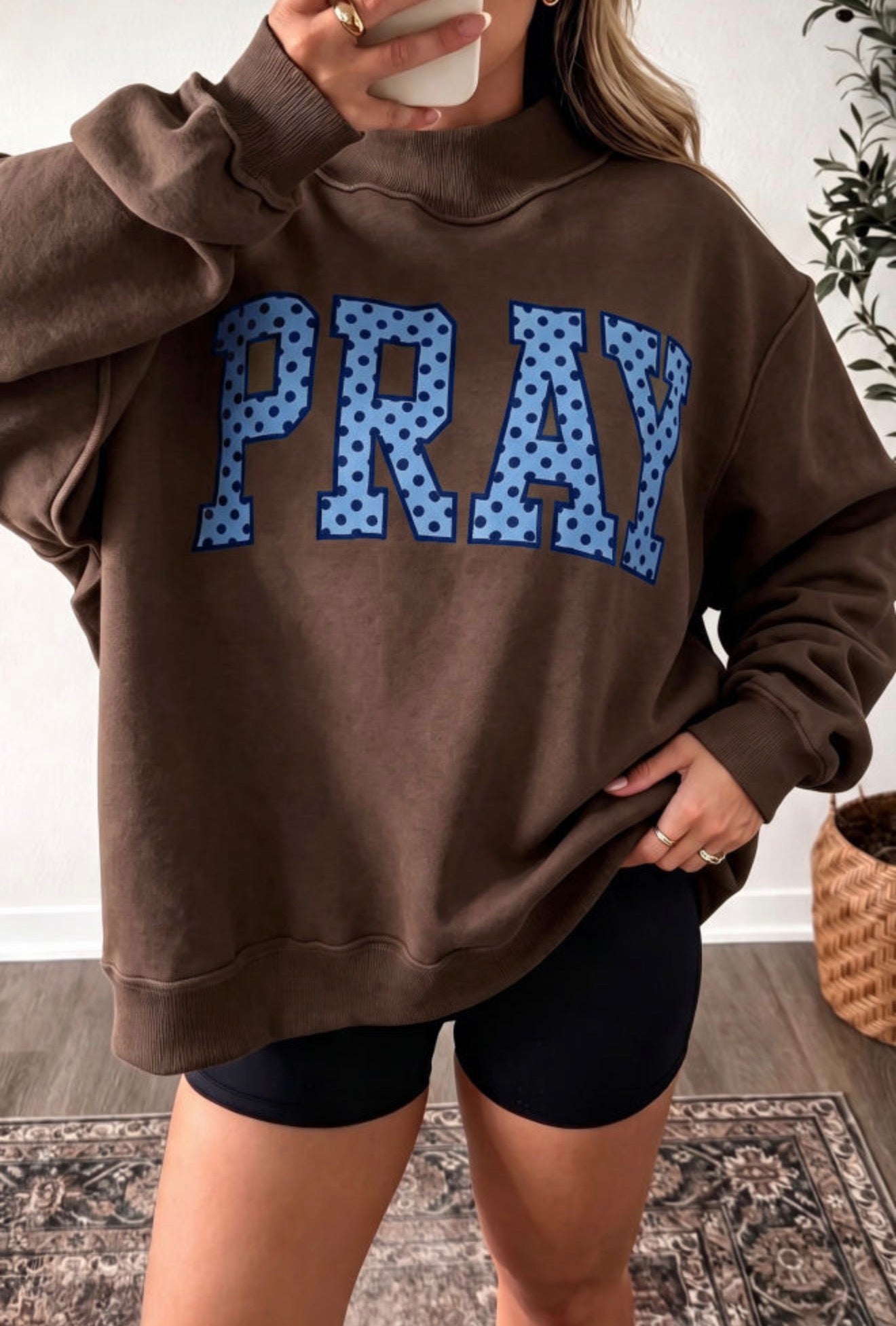 Pray Mock Neck Sweatshirt