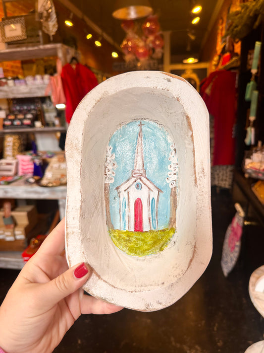 Church in the Wildwood Bowl (hand painted)