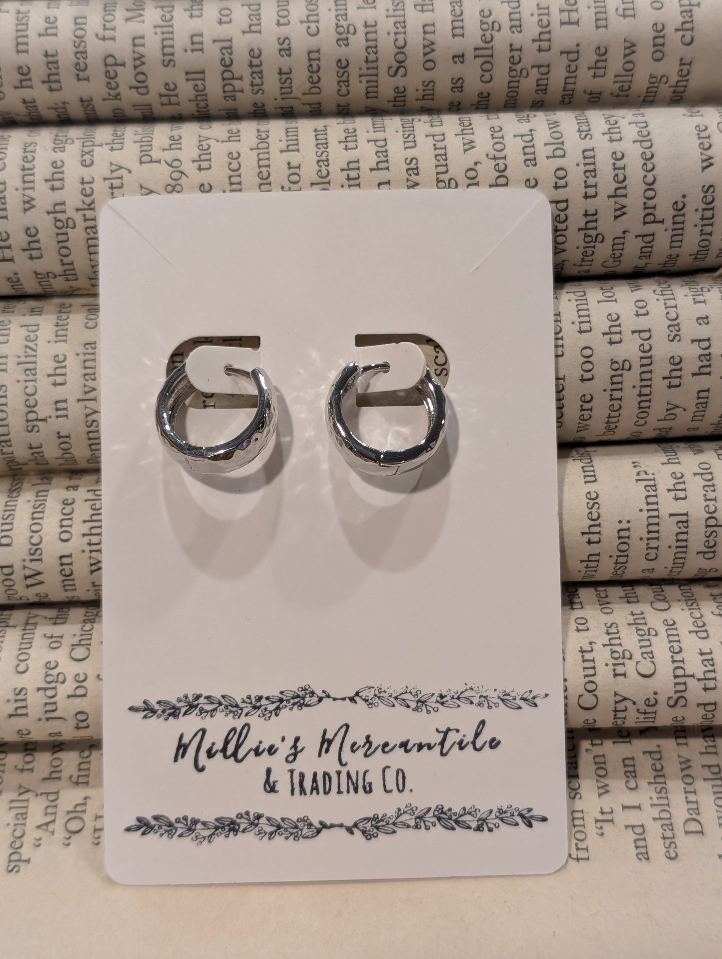 Mama's Favorite Silver Hoops
