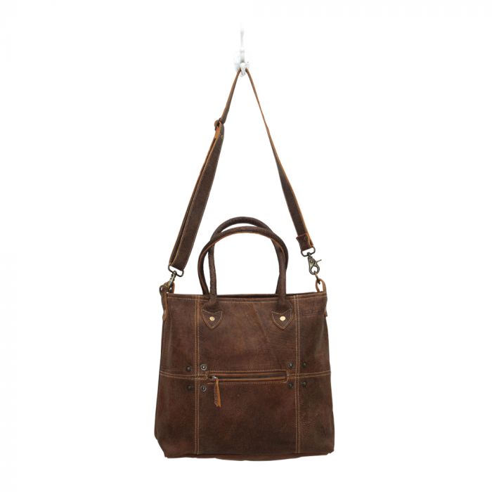 Button & Stitches Leather Bag