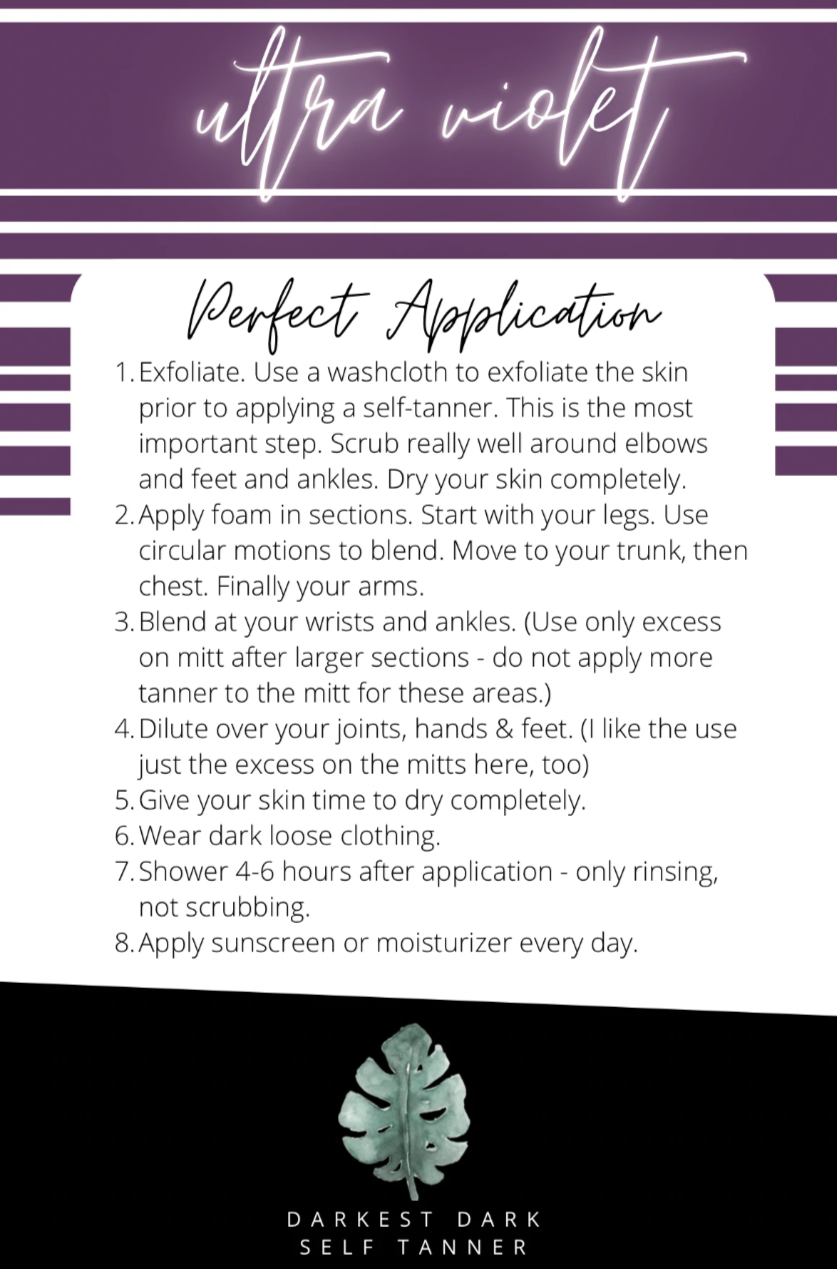 Ultra Violet Tanning Foam