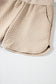 Parchment Solid Color Quilted Long Sleeve Top and Shorts Set