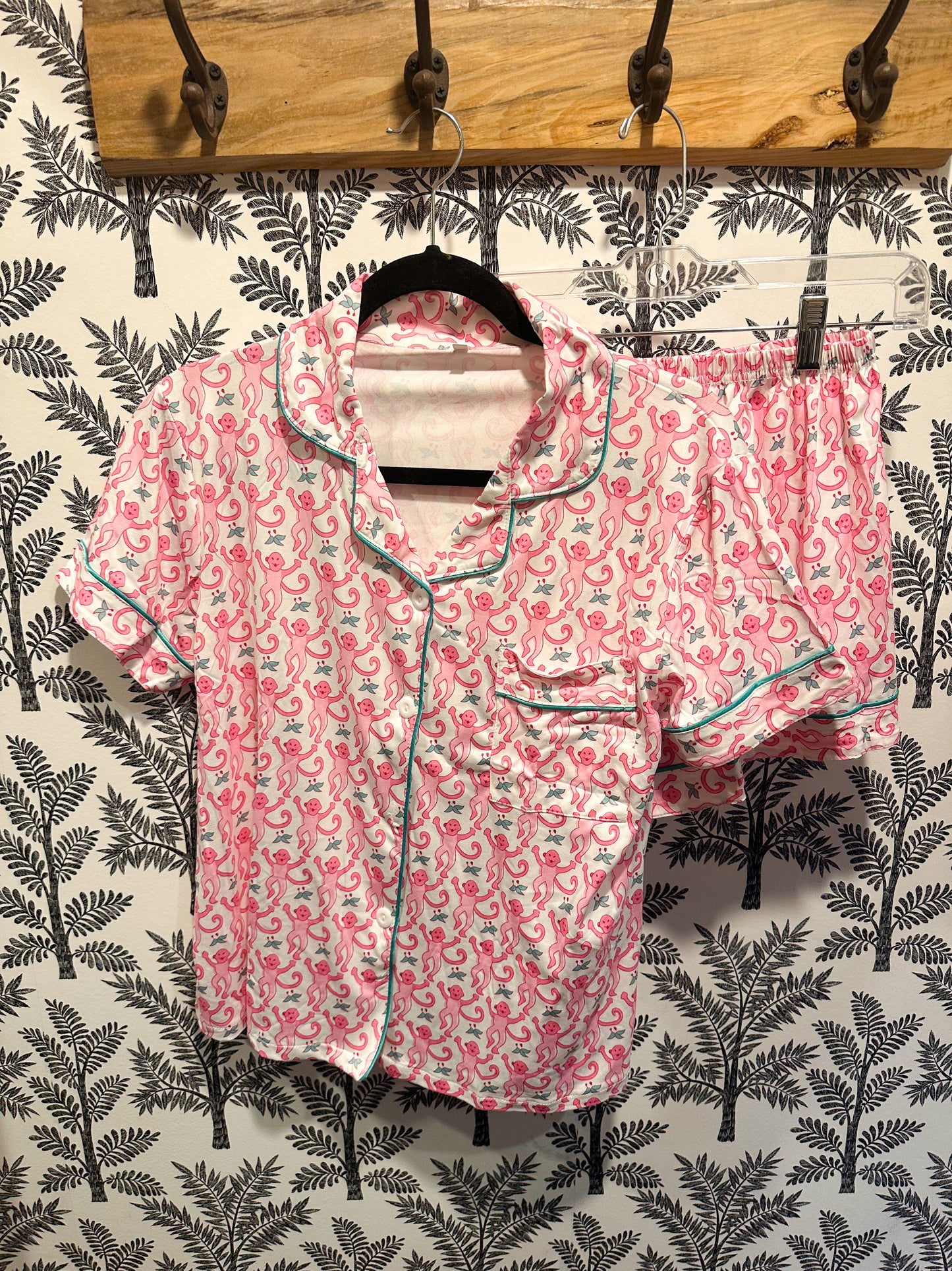 Cutie Monkey Pajama Set