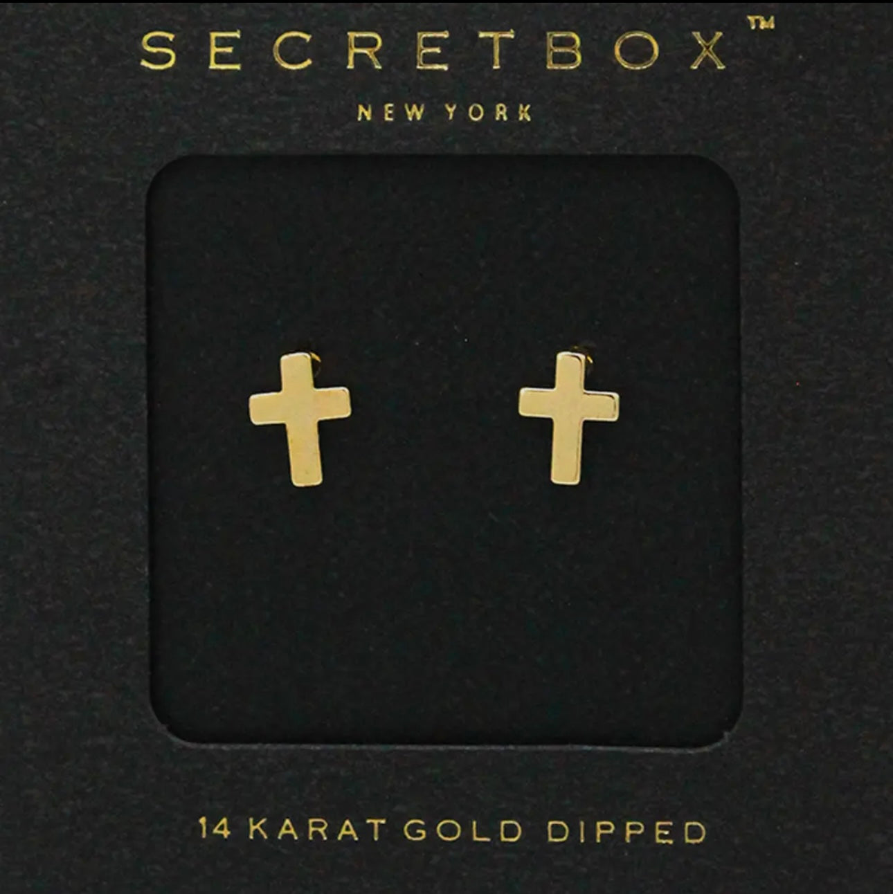 Cross Studs Gold Dipped