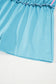 Turquoise Colorblock Edge Drop Shoulder T Shirt and Skort 2Pcs Set