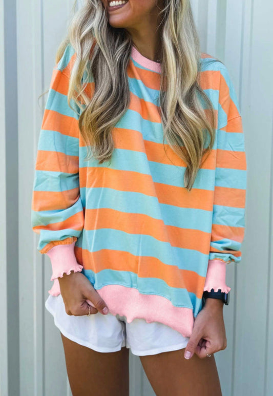 Sorbet Stripe Sweatshirt