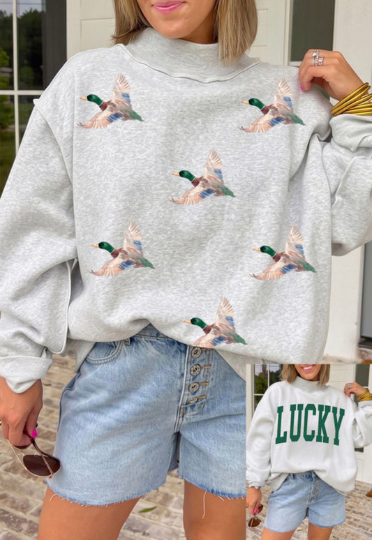 Mallard Lucky Reversible Mock Neck Sweatshirt