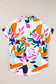 Multicolour Abstract Leafy Print Short Sleeve Shirt