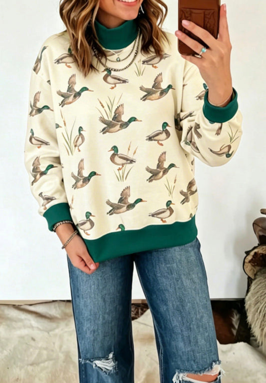 Mallard Mock Neck Sweatshirt