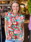 Sassy Floral Satin Top