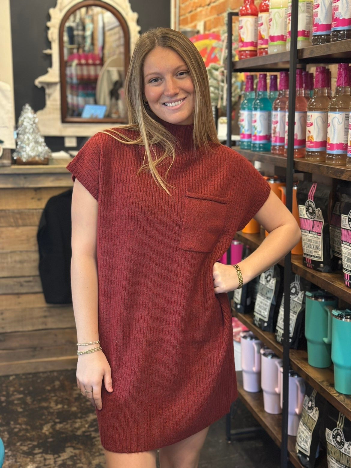 Cranberry Sweater Dress