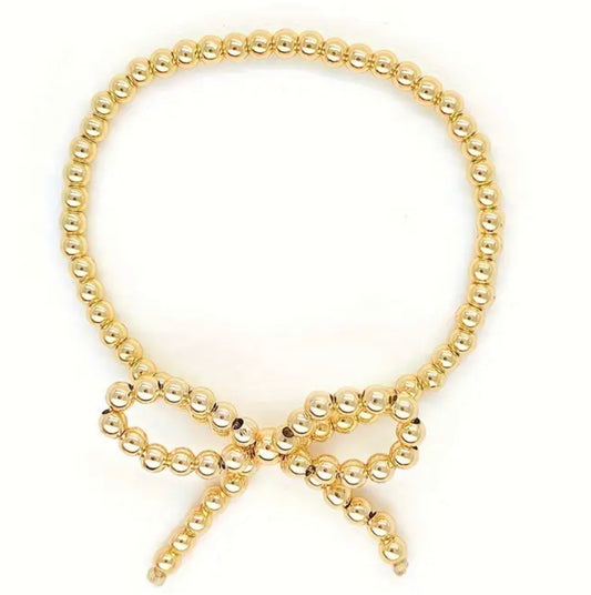 Goldie Bow Beaded bracelet