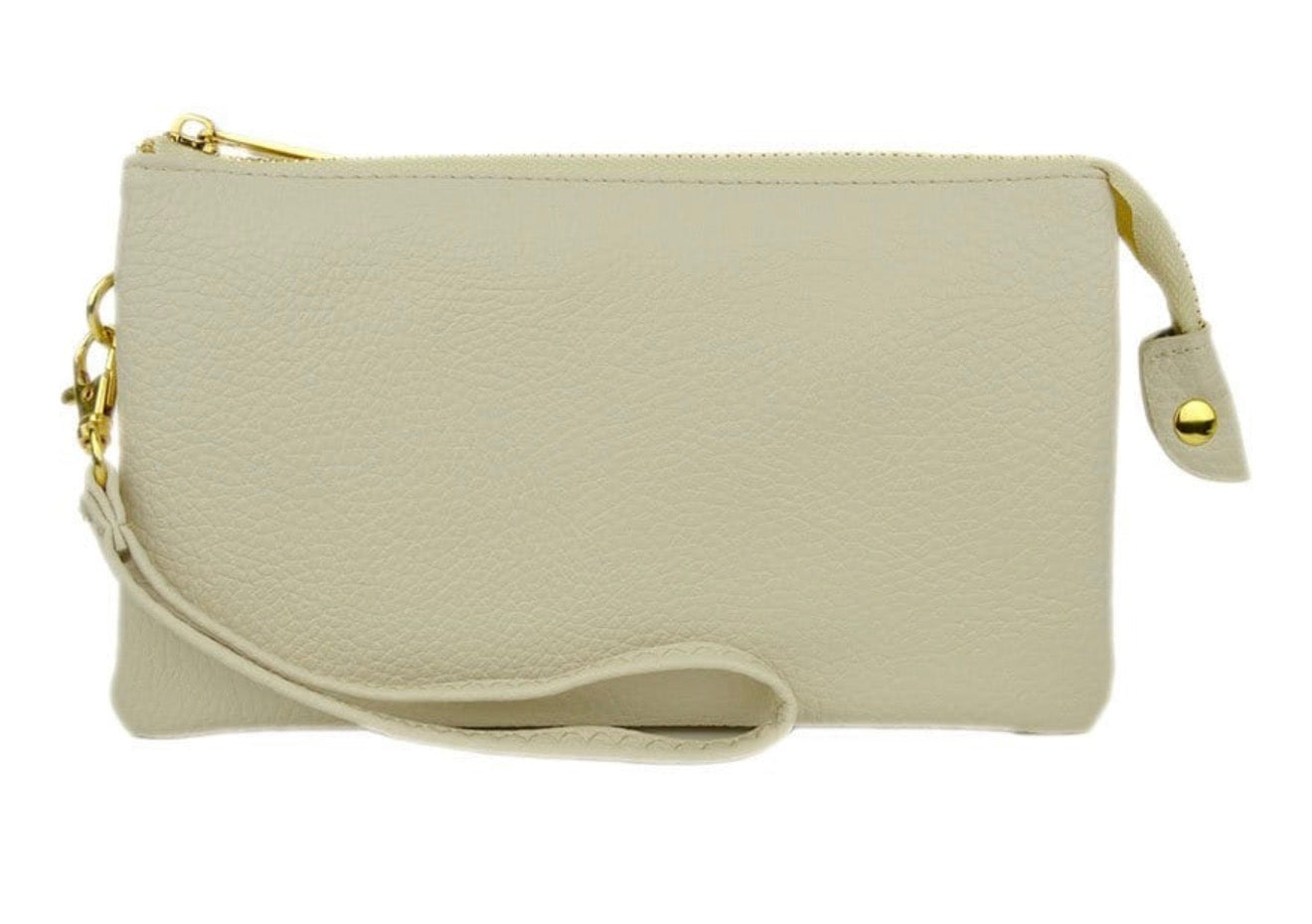 Gabbie Zippered Clutch (ivory)