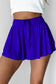 Dark Blue Drawstring High Waist Lined Tennis Skorts