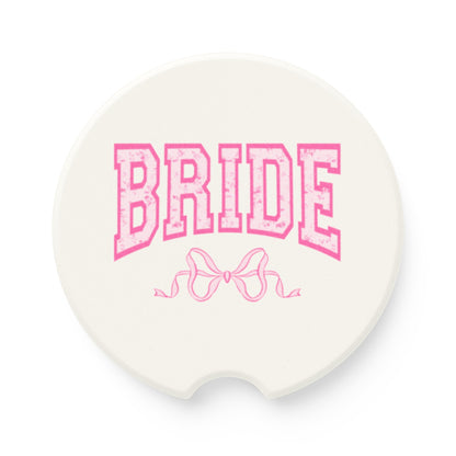 Bow Floral Bride Car Coaster