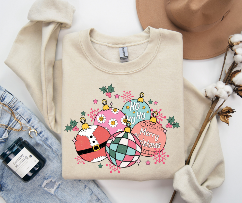 Santa Ornament Collage Tee