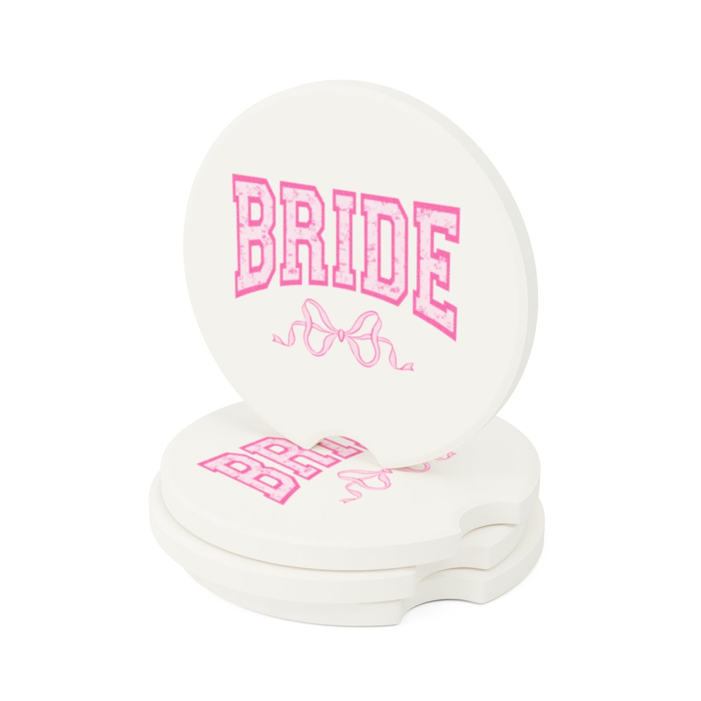 Bow Floral Bride Car Coaster