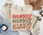 Retro Merry Christmas Tee