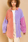 Balloon Sleeve w Contrast Color Corduroy Jacket