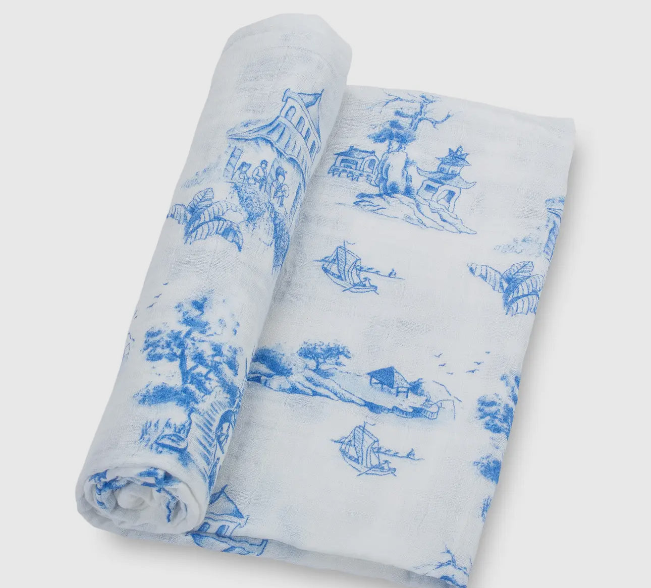 Chinoiserie Baby Swaddle Blanket