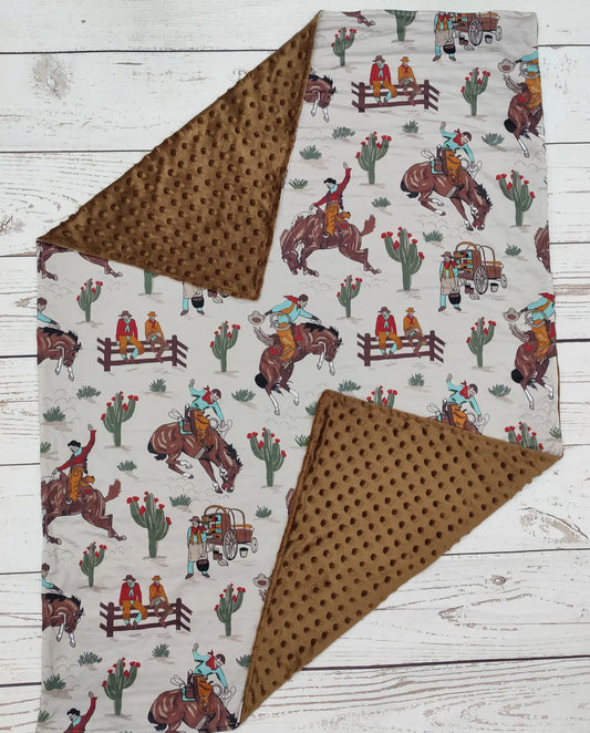 Western Minky Dot Blanket