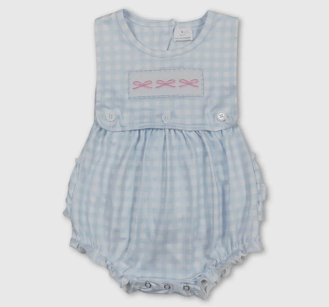 Baby Bow Plaid Romper