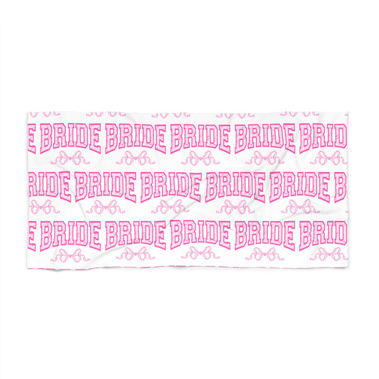 Bow Floral Bride Beach Towel
