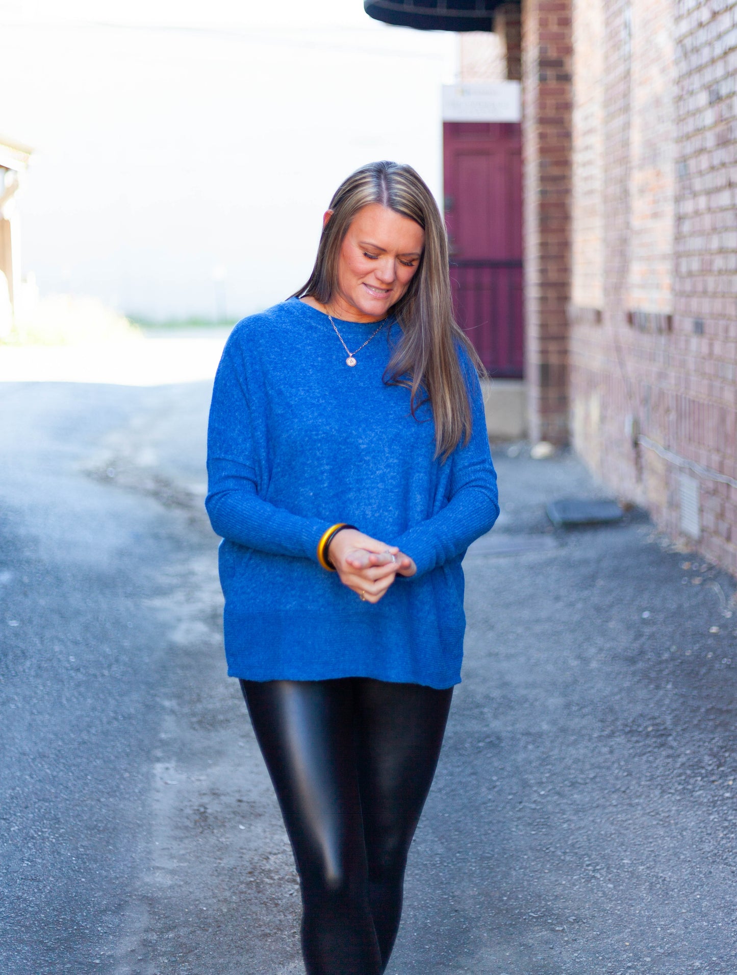 Nellie Navy Dolman Sweater